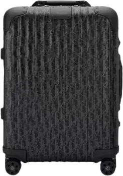 Dior x RIMOWA 4-Wheel Cabin Suitcase Aluminium Dior Oblique Black